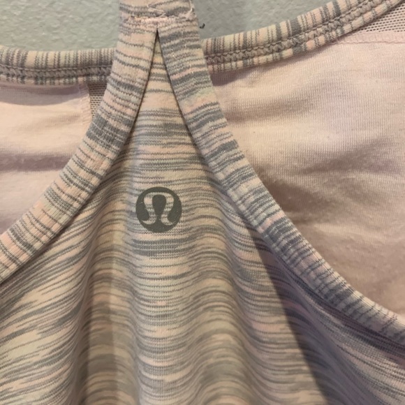 Lululemon Power Y Tank - Light Pink/Gray Space Dye - Picture 2 of 7
